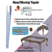 4 Adet Elit Plastik Masa Dresuar Ayağı 75 cm Gümüş Gri Ayak Mutfak Yemek Masası Mobilya Ayakları - 5