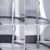 4 Adet Elit Plastik Masa Dresuar Ayağı 75 cm Gümüş Gri Ayak Mutfak Yemek Masası Mobilya Ayakları - 7