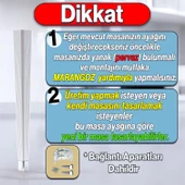 4 Adet Elit Plastik Masa Dresuar Ayağı 75 cm Gümüş Gri Ayak Mutfak Yemek Masası Mobilya Ayakları - 2