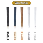 4 Adet Elit Plastik Masa Dresuar Ayağı 75 cm Gümüş Gri Ayak Mutfak Yemek Masası Mobilya Ayakları - 6