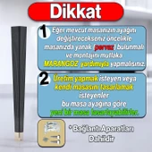 4 Adet Elit Masa Dresuar Ayağı 75 cm Plastik Siyah Ayak Mutfak Yemek Masası Mobilya Ayakları Siyah thumbnail 2