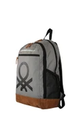 United Colors of Benetton Sofistike Çift Bölmeli Sırt Çantası Gri / 13056 thumbnail 2