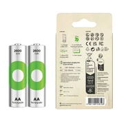 Gp Recyko 2600 mAh R6 AA Pilli Şarj Cihazı GP-E221 270AHCER21 2GTLB2 Pil Şarj Aleti + 2 Adet AA Kalem Pil - 7