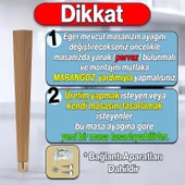 4 Adet Elit Plastik Masa Dresuar Ayağı 75 cm Gold Altın Ayak Mutfak Yemek Masası Mobilya Ayakları - 2