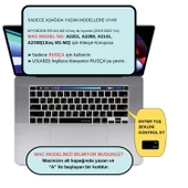 Rusça Klavye Koruyucu Macbook Pro M1-M2 13 inç 2019/2022 (Touchbarlı) A2251 A2289 A2338 A2141 US Enter ile Uyumlu - 2