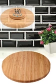 Bambu Döner Standlı 30 cm Lüx Sunum Tabağ 28x28x3,5cm Royaleks-BLS3030DBNR - 1