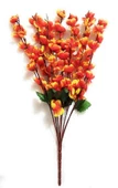 Nettenevime Yapay Çiçek Bahardalı Japon Kiraz Çiçeği 7 Dallı 57cm Turuncu thumbnail 1