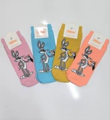 Desenli Çorap Set 4lü ST07724 - 1