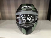 KASK HJC C10 KASK TEZ MC4SF MAT YEŞİL/SİYAH - 3