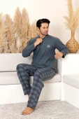 Nisanca Kışlık Sıcak Tutan Erkek Polar Pijama Takımı - 1
