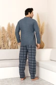 Nisanca Kışlık Sıcak Tutan Erkek Polar Pijama Takımı - 9