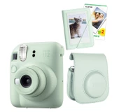 Fujifilm Instax Mini 12 Yeşil Fotoğraf Makinesi 20'lu Film Mini Albüm ve Deri Kılıf Seti - 1