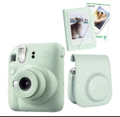 Fujifilm Instax Mini 12 Yeşil Fotoğraf Makinesi 10'lu Film Mini Albüm ve Deri Kılıf Seti - 1