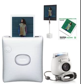 Fujifilm Instax Square Link Beyaz Akıllı Telefon Yazıcısı ve Pal Dijital Kamera Set - 1