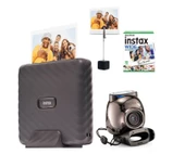 Fujifilm Instax Wide Link Gri Akıllı Telefon Yazıcısı ve Pal Metal Siyah Dijital Kamera Seti - 1