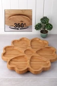 7 Bölmeli Döner Bambu Sunum Tabağı   -KDS3030 - 1