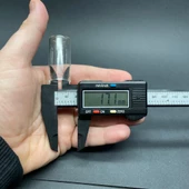 8Ml Cam Deney Tüpü  (4 Cm) , Plastik Kapaklı Cam Deney Tüpü x 10 Adet thumbnail 4