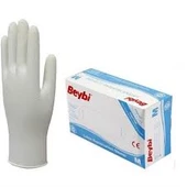 100 ADET Beybi Latex Pudralı Eldiven Medium - 1