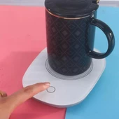 55 Derece Sabit Sıcaklıkta Seramik Metal Cam Kupa Isıtıcı - 4
