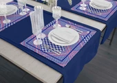 The Mis Ekose -1 Amerikan Servis 6 Lı Set - 50 x 35 Cm TXT0213 - 1