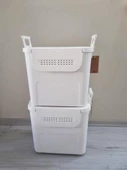 Geseus Motek  Mybox 2x30 Litre Kulplu Çok Amaçlı Organizer Saklama Kutusu-MT-35 - 3