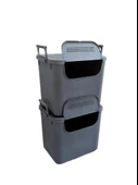 Geseus Motek  Mybox 2x30 Litre Kulplu Çok Amaçlı Organizer Saklama Kutusu-MT-35 - 8