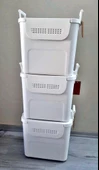 Geseus Motek  Mybox 3x30 Litre Kulplu Çok Amaçlı Organizer Saklama Kutusu-MT-35 - 4