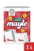 Maylo 3 Katlı Kağıt Havlu 4 x 12'li thumbnail 1