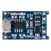 TP4056 Korumalı Lityum Lipo Pil Şarj Devresi Micro Usb Batarya - 1