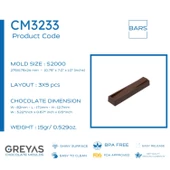 Polikarbon Bar Çikolata Kalıbı 15 gr | Cm-3233 - 4