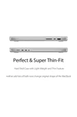 CEPCASE    Macbook Pro 14.2" 2023 M2 A2779 Kılıf Şeffaf Koruyucu Kapak Ekran Koruma Filmi - 5