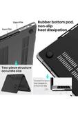 CEPCASE    Macbook Pro 14.2" 2023 M2 A2779 Kılıf Hava Kanallı 360 Derece Kristal Şeffaf Koruyucu Kapak - 3