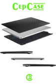 CEPCASE    Macbook Pro 14.2" 2023 M2 A2779 Kılıf Hava Kanallı Karbon Fiber Tasarım Koruyucu Kapak - 3