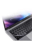 CEPCASE    Macbook 13.3' Pro 2020 A2251 Klavye Koruyucu Türkçe Q Klavye Şeffaf Silikon Ped Macpad - 3