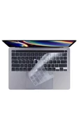 CEPCASE    Macbook 13.3' Pro 2020 A2251 Klavye Koruyucu Türkçe Q Klavye Şeffaf Silikon Ped Macpad - 4