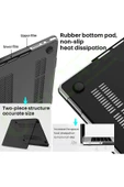 CEPCASE    Macbook Pro 13.3" 2020-2021 M1 Kılıf A2338/a1706/a1708/a1989 Kılıf Kristal Şeffaf Tasarm Kapak - 7