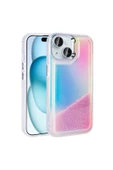 CEPCASE    Apple  iPhone 14 Kılıf Parlak Renkli Boncuk Kinetik Kumlu Sıvılı Arka Yüzey Antişok Kapak - 1