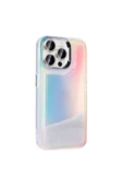 CEPCASE    Apple  iPhone 15 Pro Max Kılıf Parlak Renkli Boncuk Kinetik Kumlu Sıvılı Arka Yüzey Antişok Kapak - 6