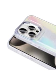 CEPCASE    Apple  iPhone 15 Pro Max Kılıf Parlak Renkli Boncuk Kinetik Kumlu Sıvılı Arka Yüzey Antişok Kapak - 7