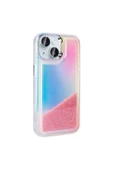 CEPCASE    Apple  iPhone 14 Kılıf Parlak Renkli Boncuk Kinetik Kumlu Sıvılı Arka Yüzey Antişok Kapak - 7