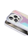 CEPCASE    Apple  iPhone 15 Pro Max Kılıf Parlak Renkli Boncuk Kinetik Kumlu Sıvılı Arka Yüzey Antişok Kapak - 5