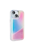 CEPCASE    Apple  iPhone 14 Kılıf Parlak Renkli Boncuk Kinetik Kumlu Sıvılı Arka Yüzey Antişok Kapak - 3