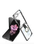 CEPCASE    Galaxy Z Flip 6 Kılıf Yüzüklü Lens Korumalı Metal Görünümlü Kapak thumbnail 1