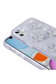 CEPCASE    Apple iPhone 11 Kılıf Happy Love Simli Airbagli Işıltılı  Tam Kalıp Silikon Kapak - 7