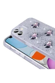 CEPCASE    Apple iPhone 11 Kılıf Happy Love Simli Airbagli Işıltılı  Tam Kalıp Silikon Kapak - 5