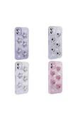 CEPCASE    Apple iPhone 11 Kılıf Happy Love Simli Airbagli Işıltılı  Tam Kalıp Silikon Kapak - 3