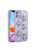 CEPCASE    Apple iPhone 11 Kılıf Happy Love Simli Airbagli Işıltılı  Tam Kalıp Silikon Kapak - 1