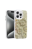 CEPCASE    Apple  iPhone 15 Pro Kılıf Flower Garden Desenli Diamond Taşlı Parlak Hard Silikon Kapak thumbnail 2