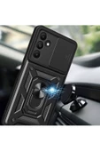 CEPCASE    Samsung Galaxy A15 Kılıf Standlı Magnet Mıknatıslı Yüzük Sürgülü Kamera Armored Zırhlı Kapak thumbnail 7