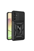 CEPCASE    Samsung Galaxy A15 Kılıf Standlı Magnet Mıknatıslı Yüzük Sürgülü Kamera Armored Zırhlı Kapak thumbnail 1